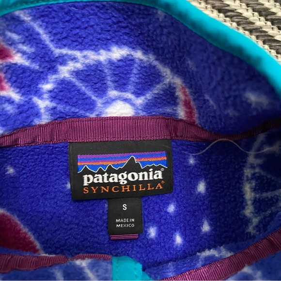 Patagonia Synchilla Harvest Moon Owls Snap-T Fleece Pullover Geometric  Jacket - Picture 4 of 5